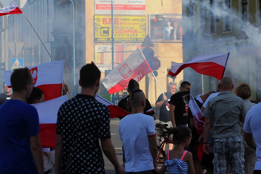 Legnicka Grupa Patriotyczna zatrzymała ruch na placu Wilsona