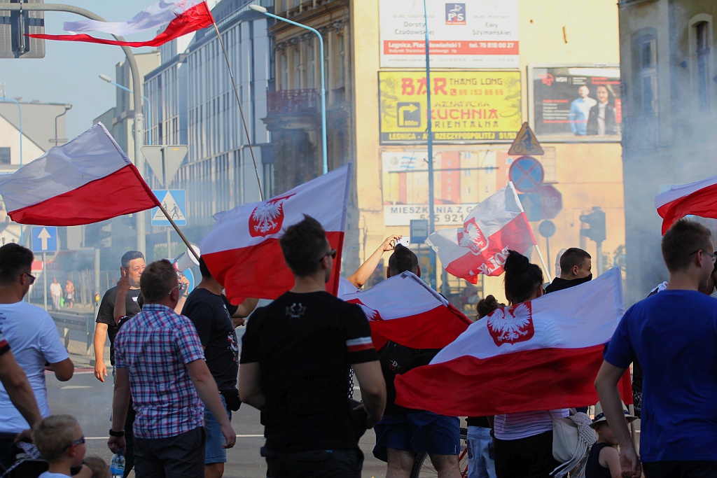 Legnicka Grupa Patriotyczna zatrzymała ruch na placu Wilsona