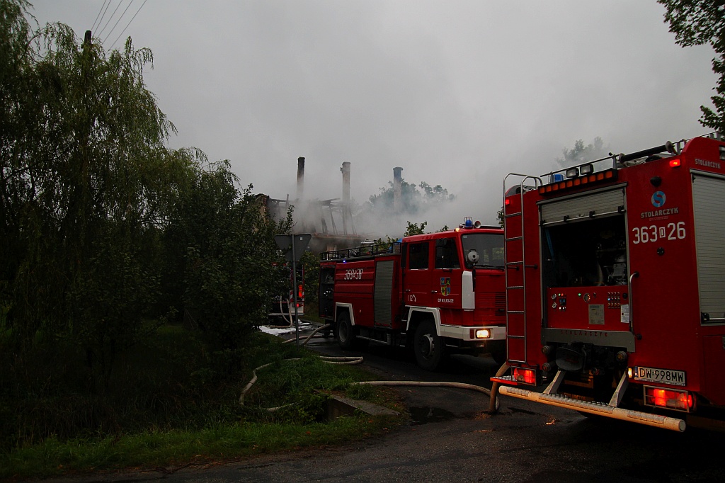 11 zastępów straży gasi pożar w Szczytnikach nad Kaczawą