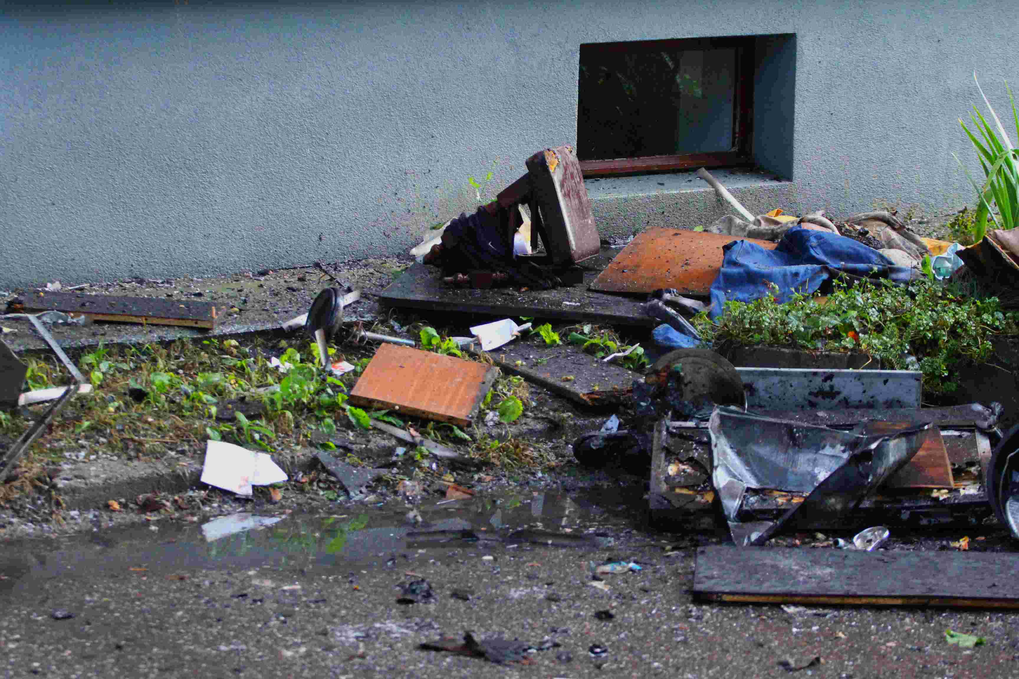 Pożar mieszkania przy ulicy Orbitalnej na osiedlu Kopernika