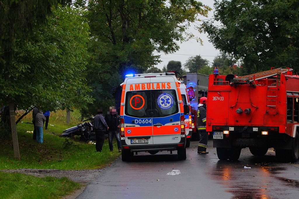 Dwie osoby ranne w wypadku do którego doszło w Grzymalinie