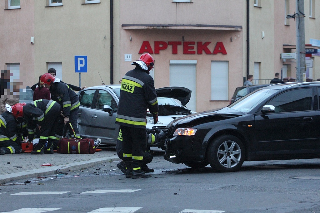 Wypadek na ulicy Działkowej. Jedna osoba została ranna