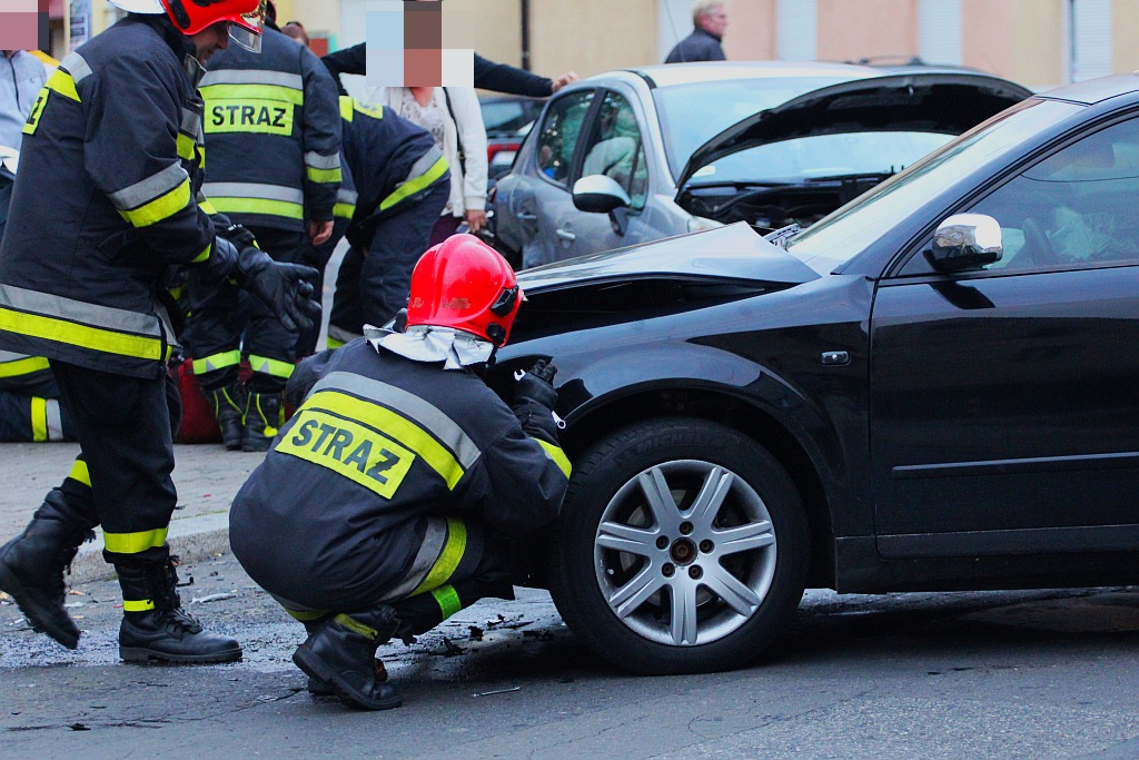 Wypadek na ulicy Działkowej. Jedna osoba została ranna