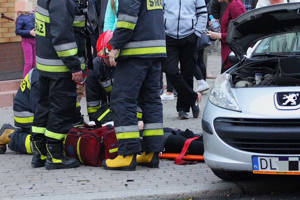 Wypadek na ulicy Działkowej. Jedna osoba została ranna