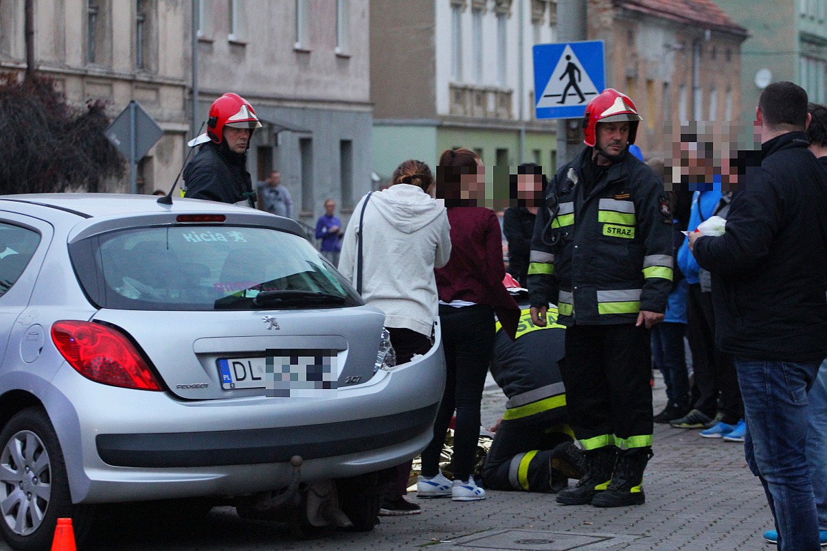 Wypadek na ulicy Działkowej. Jedna osoba została ranna