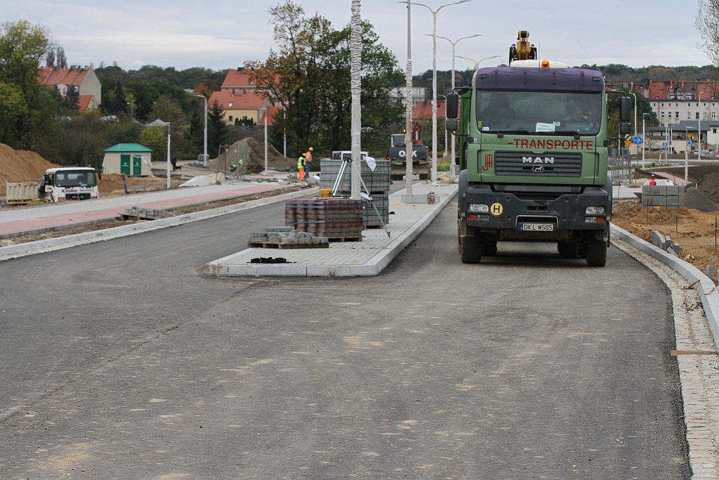 Próby obciążeniowe nowego mostu na Kaczawie