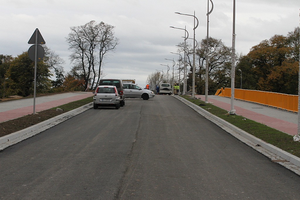 Próby obciążeniowe nowego mostu na Kaczawie