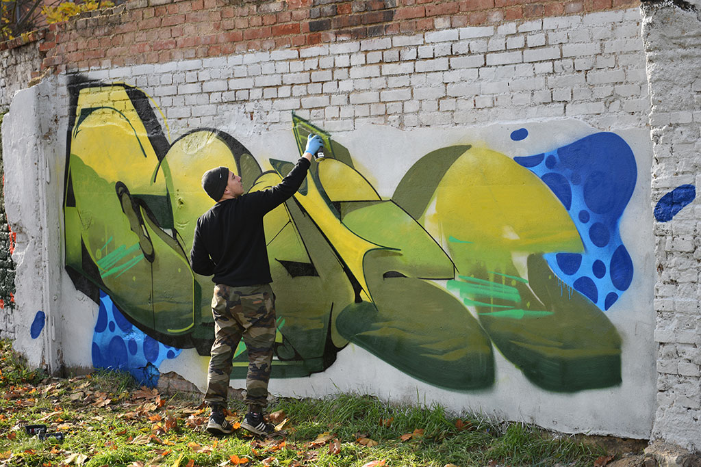 Na murach przy ulicy Kartuskiej powstało graffiti