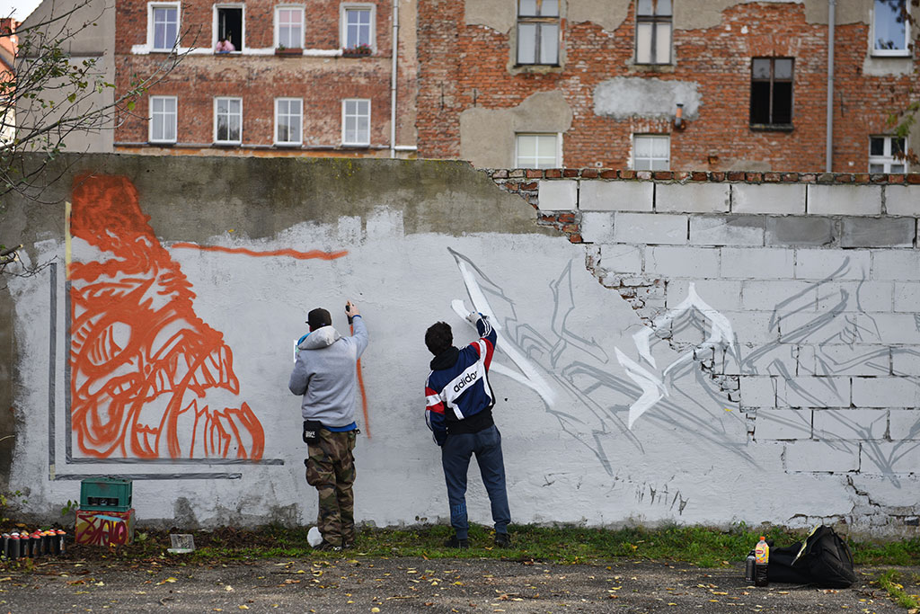 Na murach przy ulicy Kartuskiej powstało graffiti