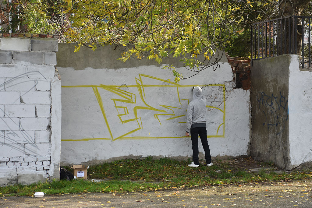 Na murach przy ulicy Kartuskiej powstało graffiti