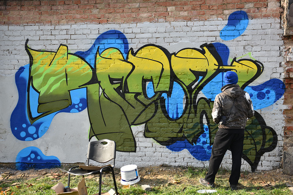 Na murach przy ulicy Kartuskiej powstało graffiti