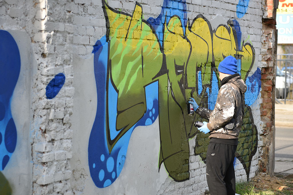 Na murach przy ulicy Kartuskiej powstało graffiti