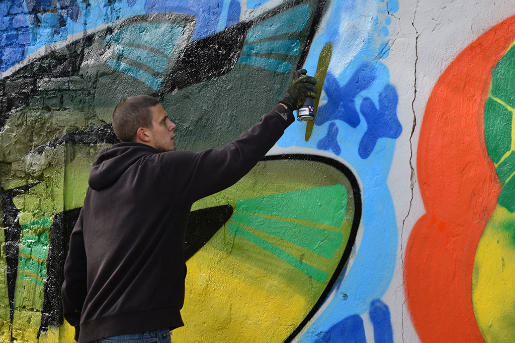 Na murach przy ulicy Kartuskiej powstało graffiti