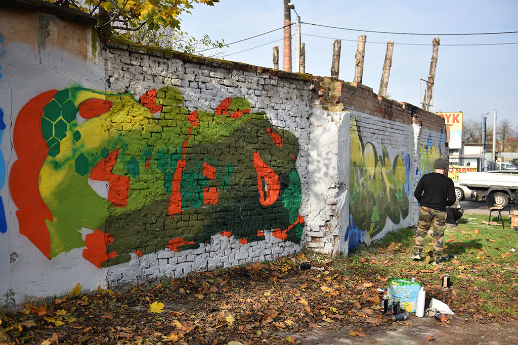 Na murach przy ulicy Kartuskiej powstało graffiti