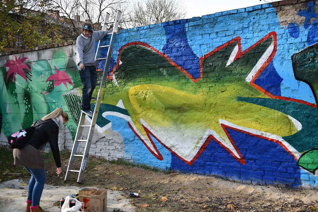 Na murach przy ulicy Kartuskiej powstało graffiti