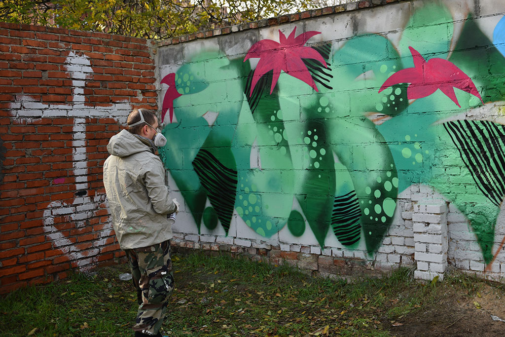 Na murach przy ulicy Kartuskiej powstało graffiti