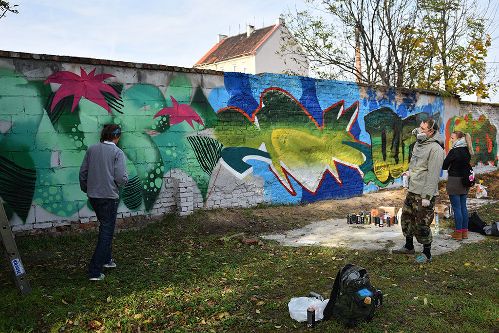 Na murach przy ulicy Kartuskiej powstało graffiti