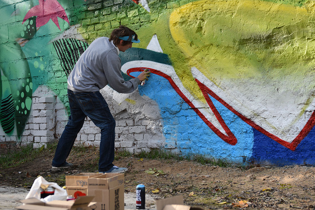 Na murach przy ulicy Kartuskiej powstało graffiti