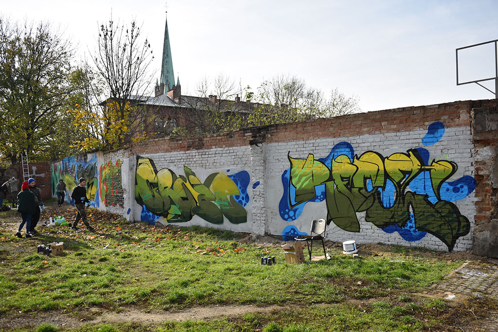 Na murach przy ulicy Kartuskiej powstało graffiti