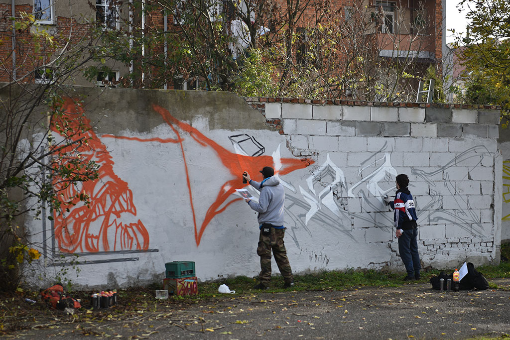 Na murach przy ulicy Kartuskiej powstało graffiti