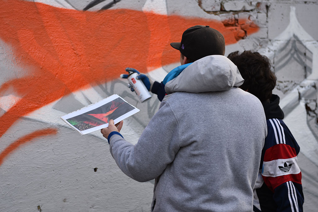 Na murach przy ulicy Kartuskiej powstało graffiti