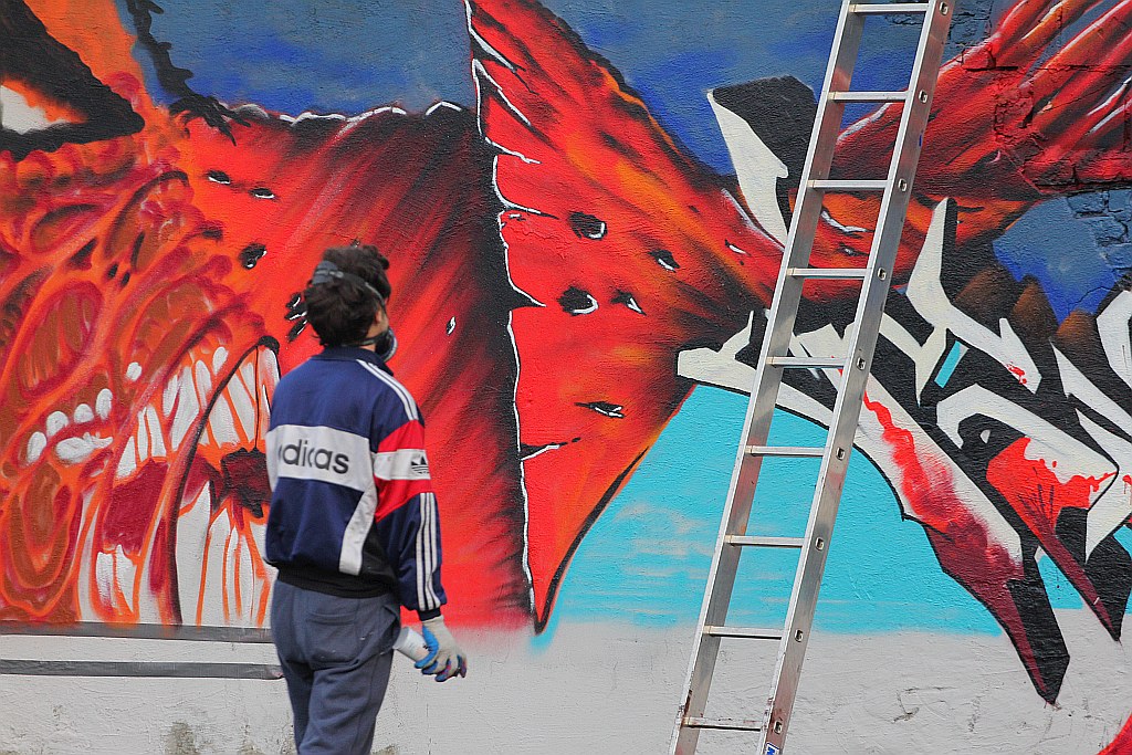 Na murach przy ulicy Kartuskiej powstało graffiti