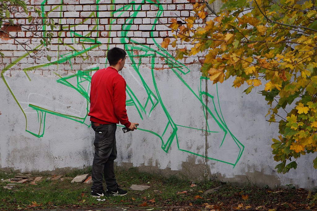 Na murach przy ulicy Kartuskiej powstało graffiti