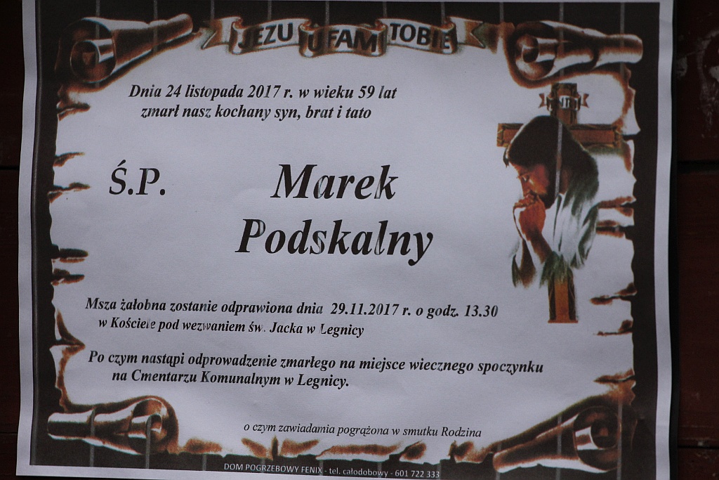 Blisko tysiąc osób przyszło pożegnać Marka Podskalnego
