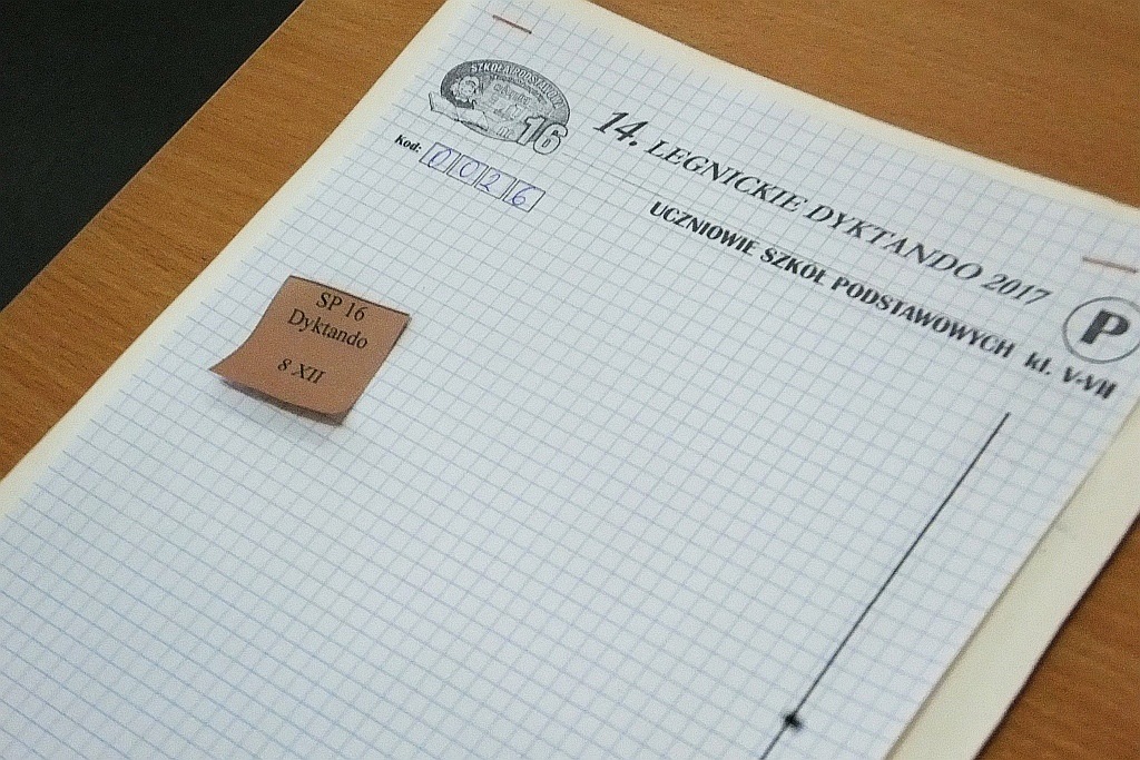 W Szkole Podstawowej nr 16 odbyło się Dyktando Legnickie