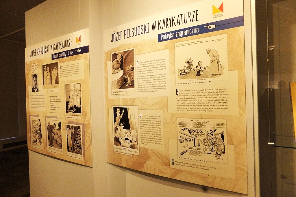 Karykatury marszałka Józefa Piłsudskiego w legnickim muzeum