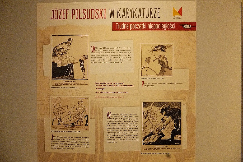 Karykatury marszałka Józefa Piłsudskiego w legnickim muzeum