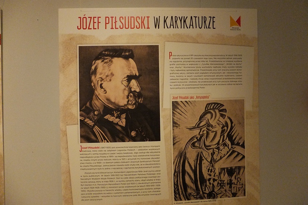 Karykatury marszałka Józefa Piłsudskiego w legnickim muzeum