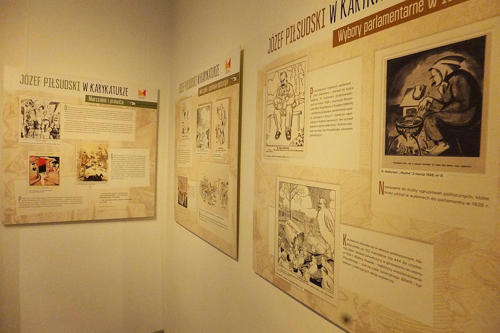 Karykatury marszałka Józefa Piłsudskiego w legnickim muzeum