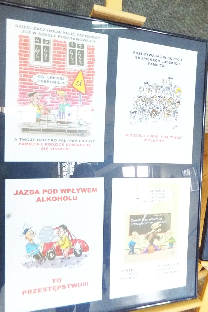 Rysunki edukacyjne Roberta Wierzbickiego w legnickim „ekonomie”