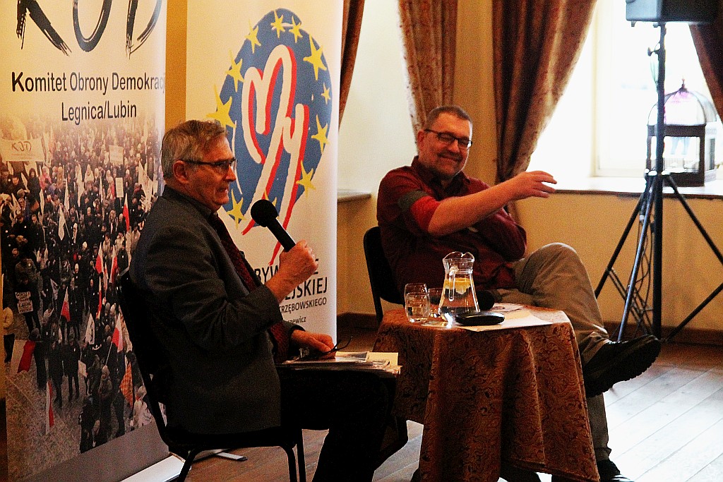 Olgierd Łukaszewicz gościł w Legnicy na zaproszenie KOD