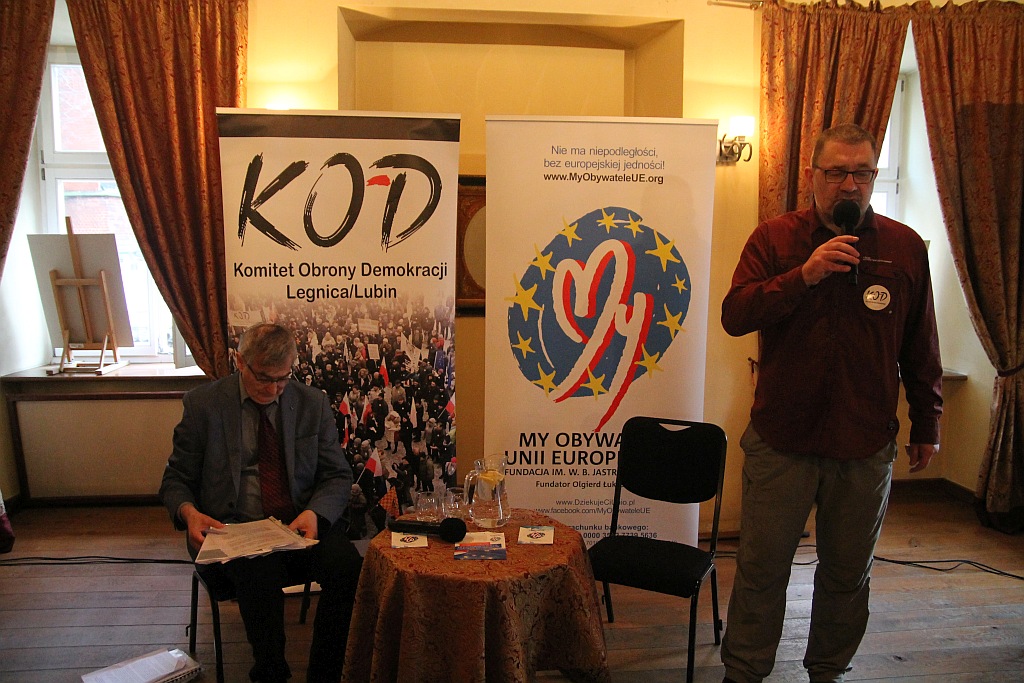 Olgierd Łukaszewicz gościł w Legnicy na zaproszenie KOD