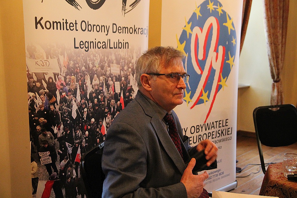 Olgierd Łukaszewicz gościł w Legnicy na zaproszenie KOD