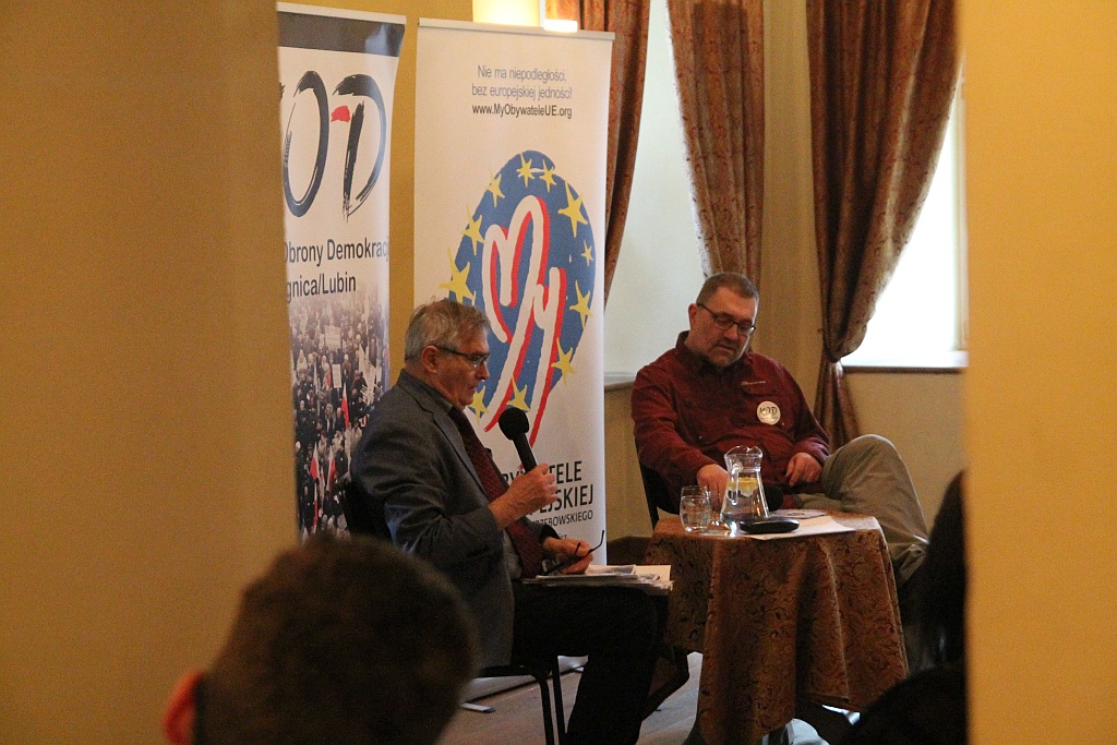 Olgierd Łukaszewicz gościł w Legnicy na zaproszenie KOD