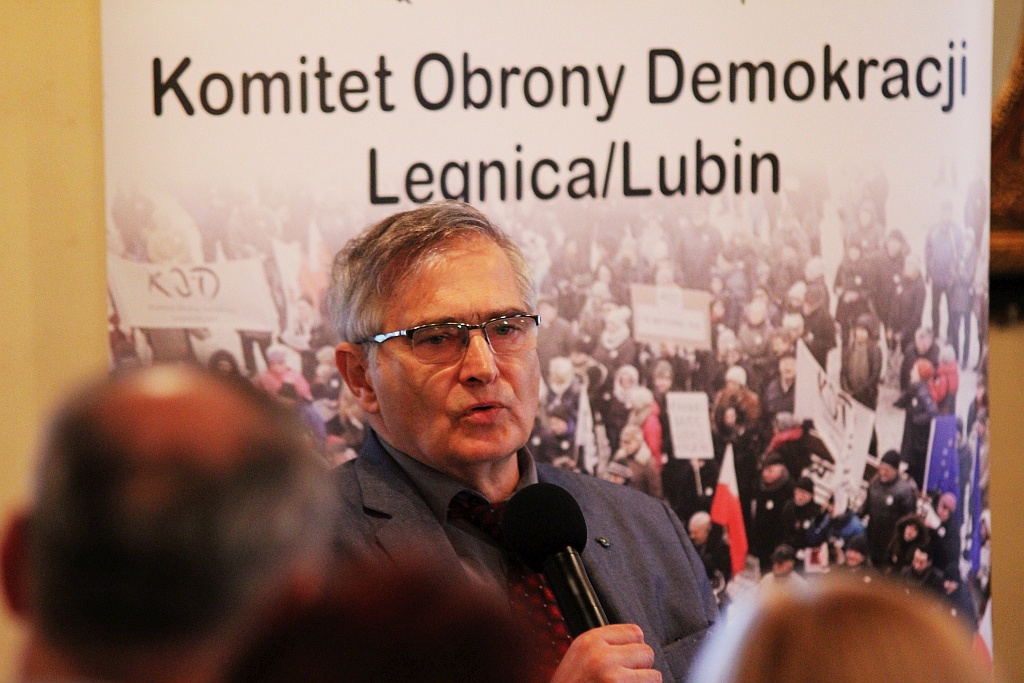 Olgierd Łukaszewicz gościł w Legnicy na zaproszenie KOD