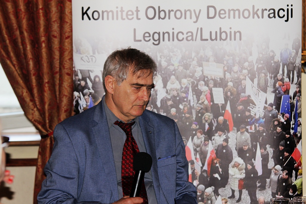 Olgierd Łukaszewicz gościł w Legnicy na zaproszenie KOD