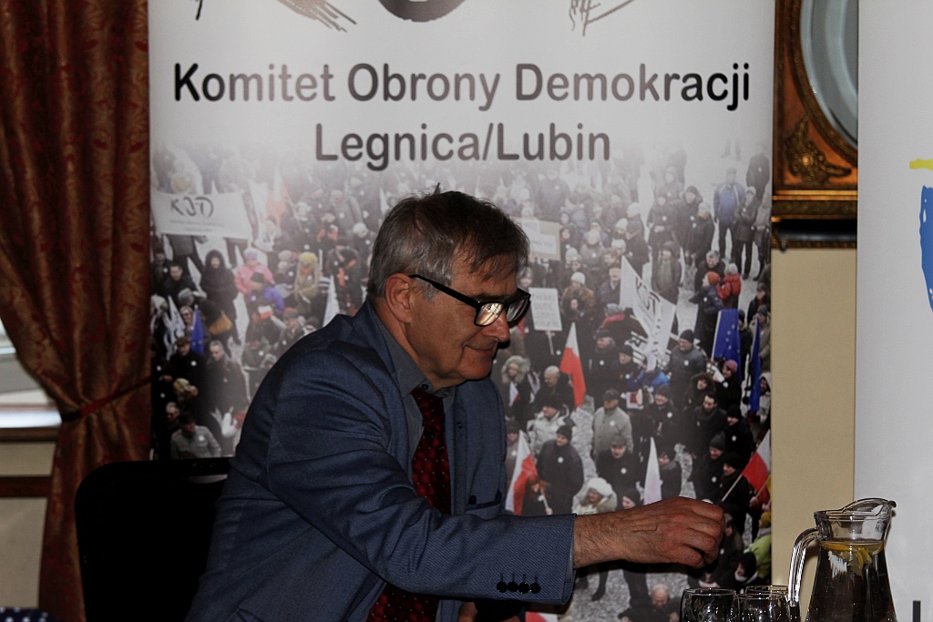 Olgierd Łukaszewicz gościł w Legnicy na zaproszenie KOD