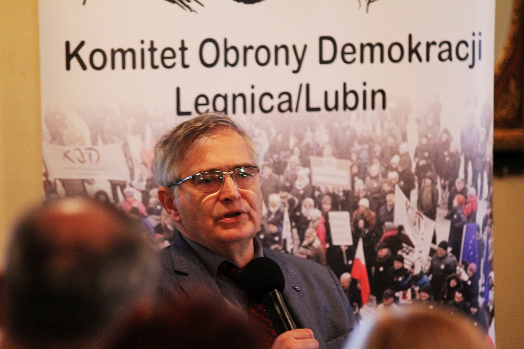 Olgierd Łukaszewicz gościł w Legnicy na zaproszenie KOD