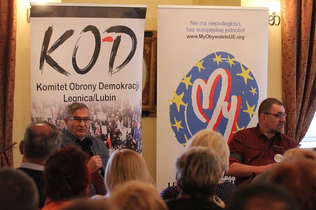 Olgierd Łukaszewicz gościł w Legnicy na zaproszenie KOD