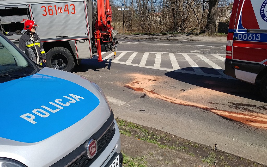 Wypadek z udziałem czterech samochodów w Legnicy