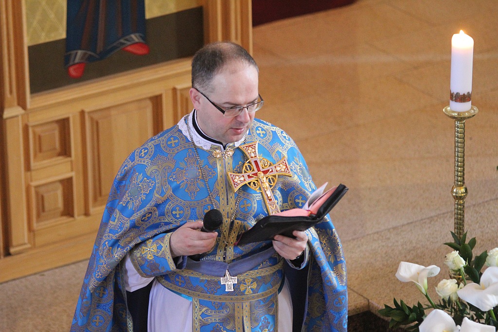 Poświęcenie pokarmów w cerkwi greckokatolickiej w Legnicy
