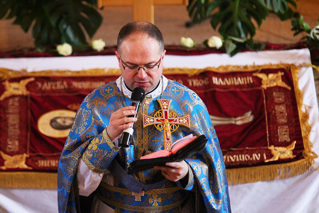Poświęcenie pokarmów w cerkwi greckokatolickiej w Legnicy
