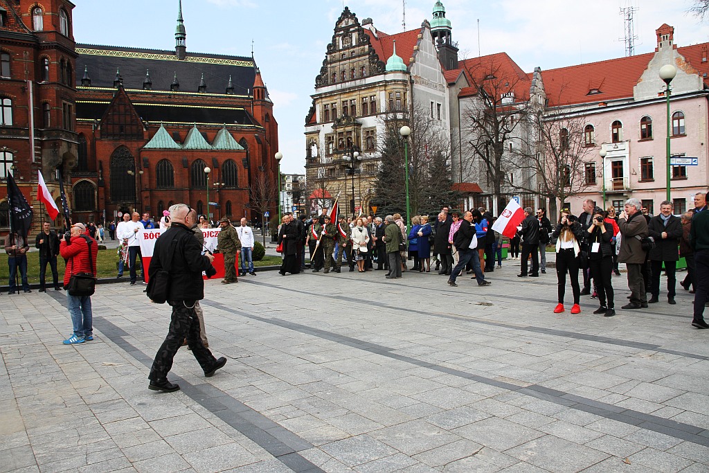 Manifestacja w sprawie budowy pomnika Henryka Pobożnego