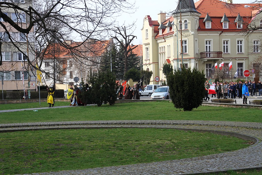 Manifestacja w sprawie budowy pomnika Henryka Pobożnego