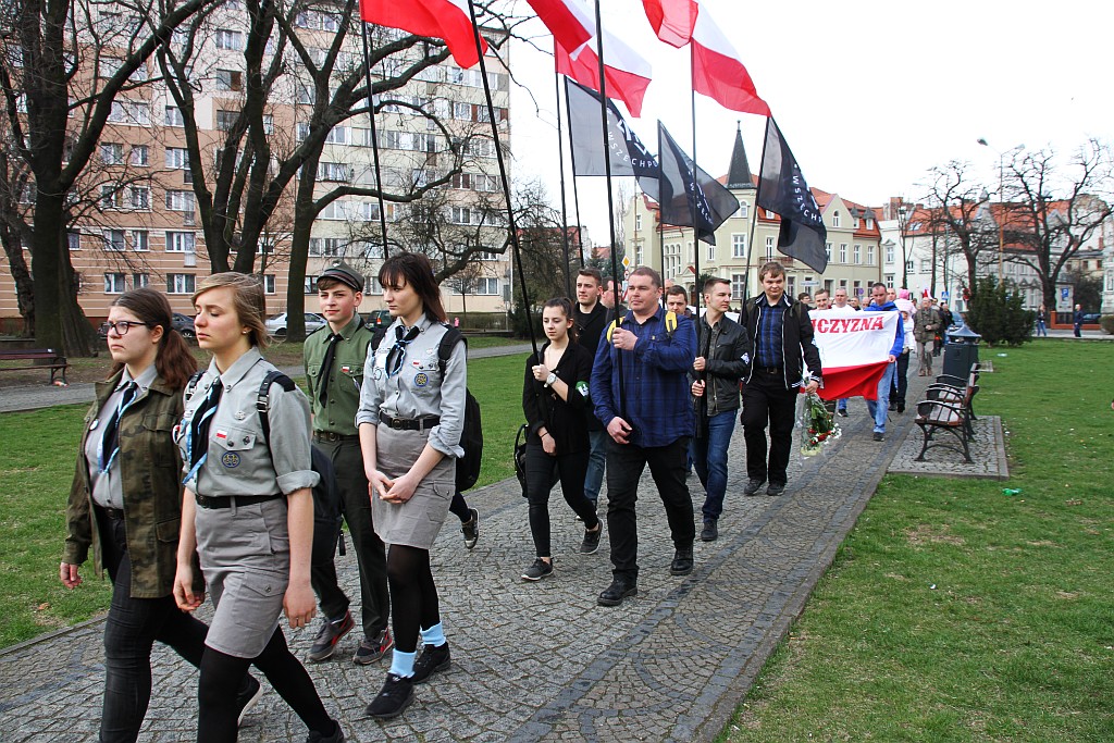 Manifestacja w sprawie budowy pomnika Henryka Pobożnego