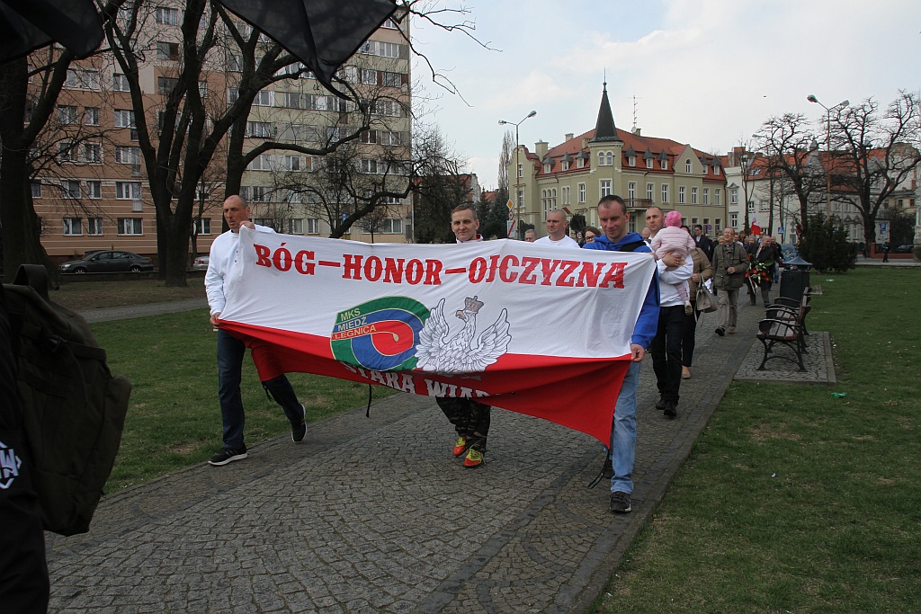 Manifestacja w sprawie budowy pomnika Henryka Pobożnego